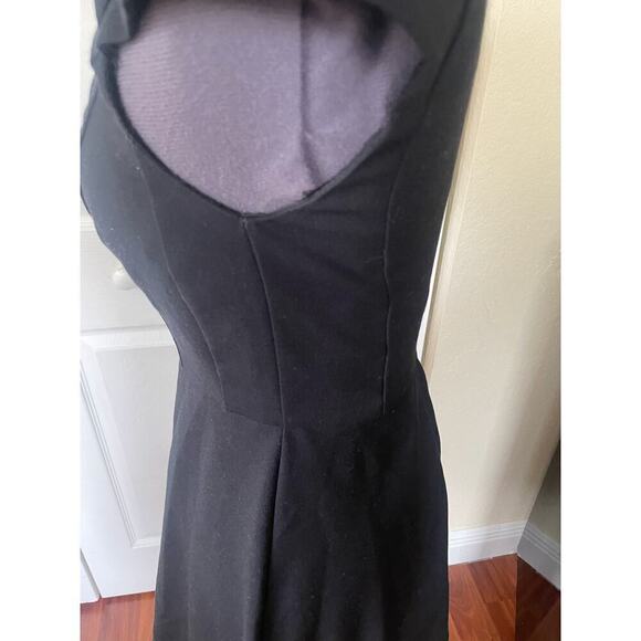 French Connection Black Whisper Ruth Cap Sleeve Skater Dress, Size US4 - Picture 4 of 5